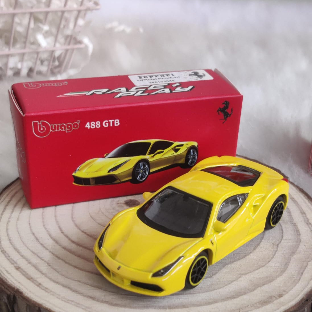 Official Bburago 488 GTB - 1 : 64 Diecast Scale Model