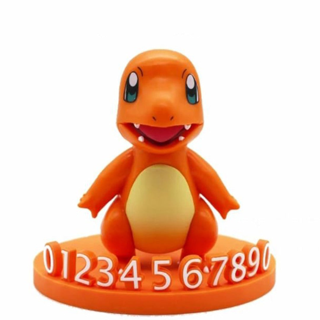 Pokemon Charmander 3D Parking Sign Car Ornament Collectable Figure - With 3 Sets of Digits