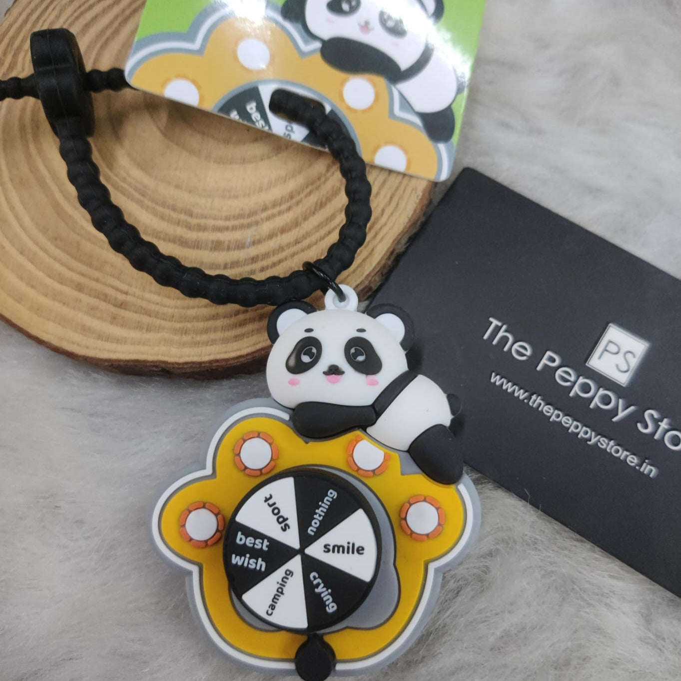 Panda Rotating 3D Silicon Bag Charm (Select From Drop Down)