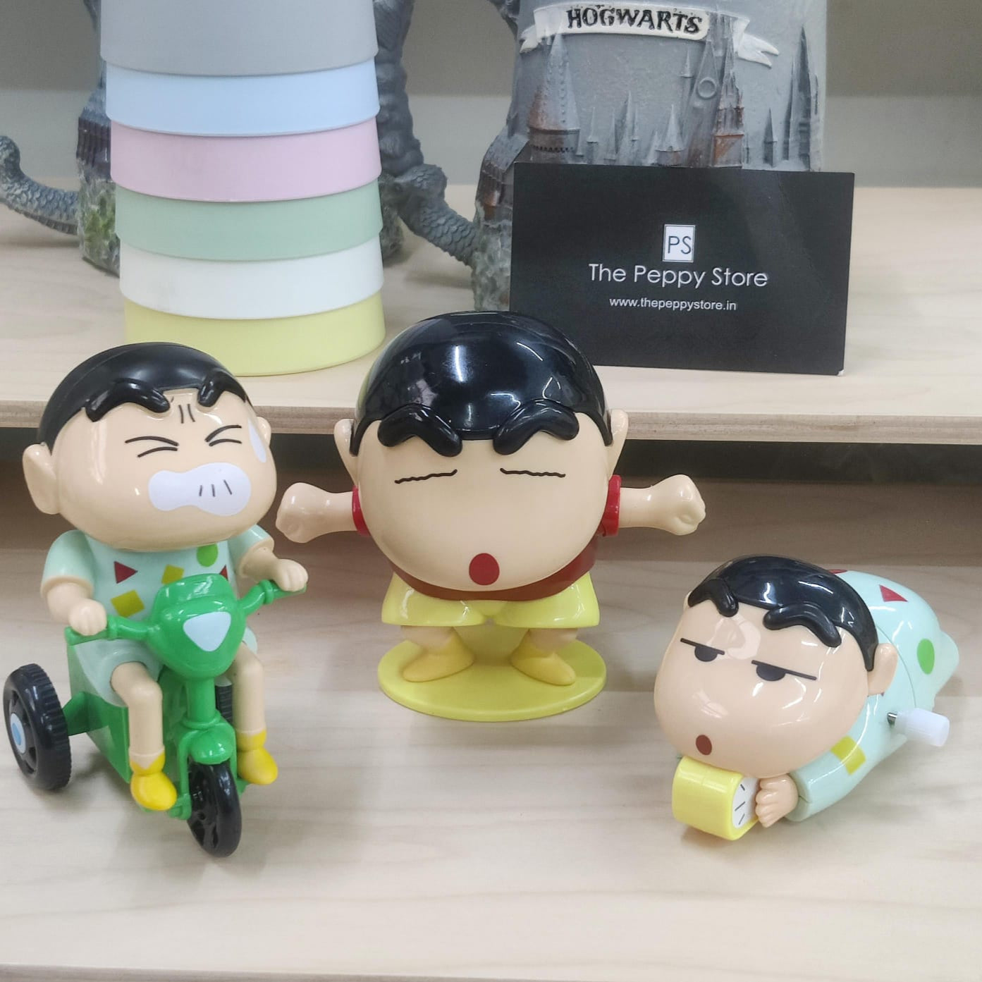 Cute Shinchan Movable Toy Figures (Set Of 3)