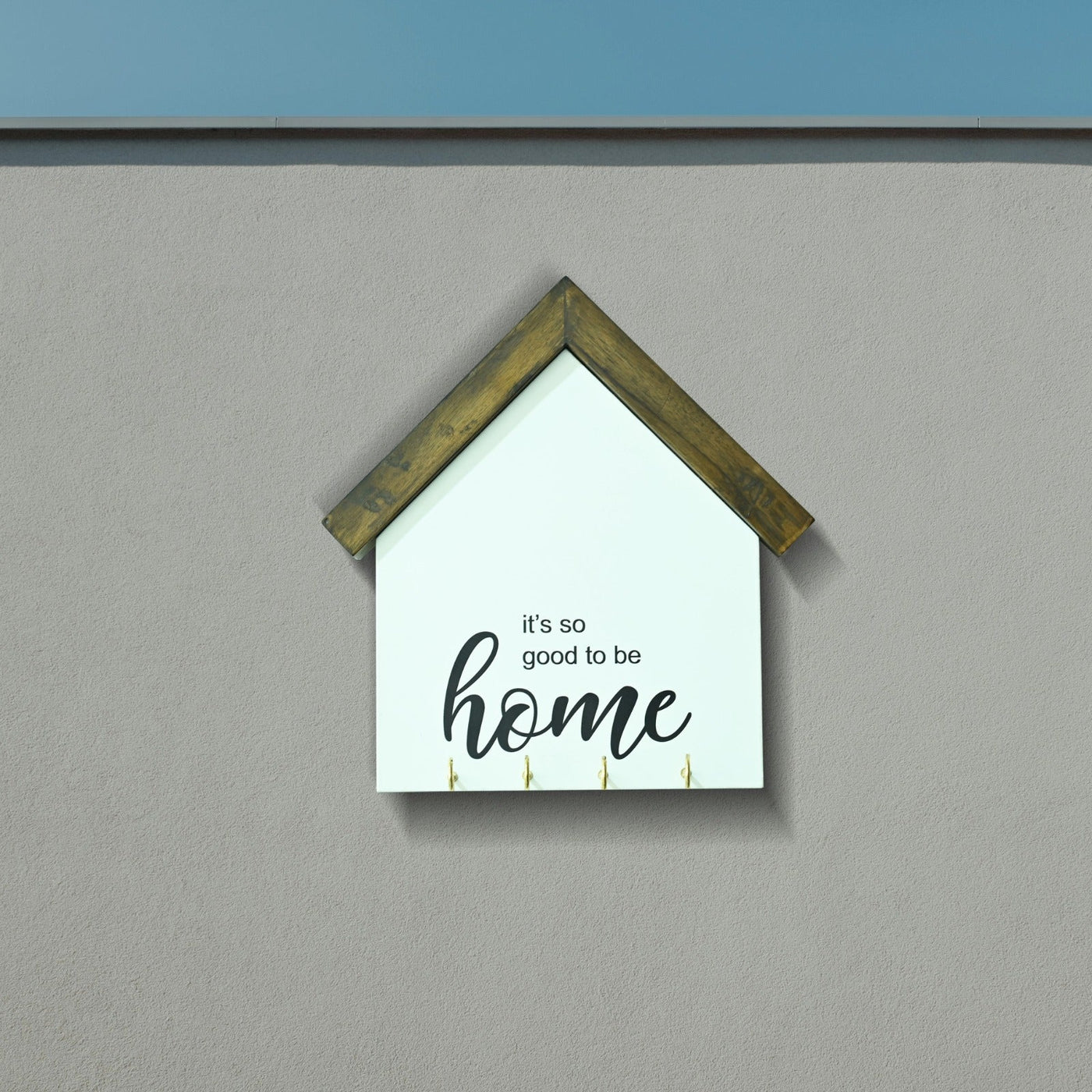 Wooden House Sign Keyhanger
