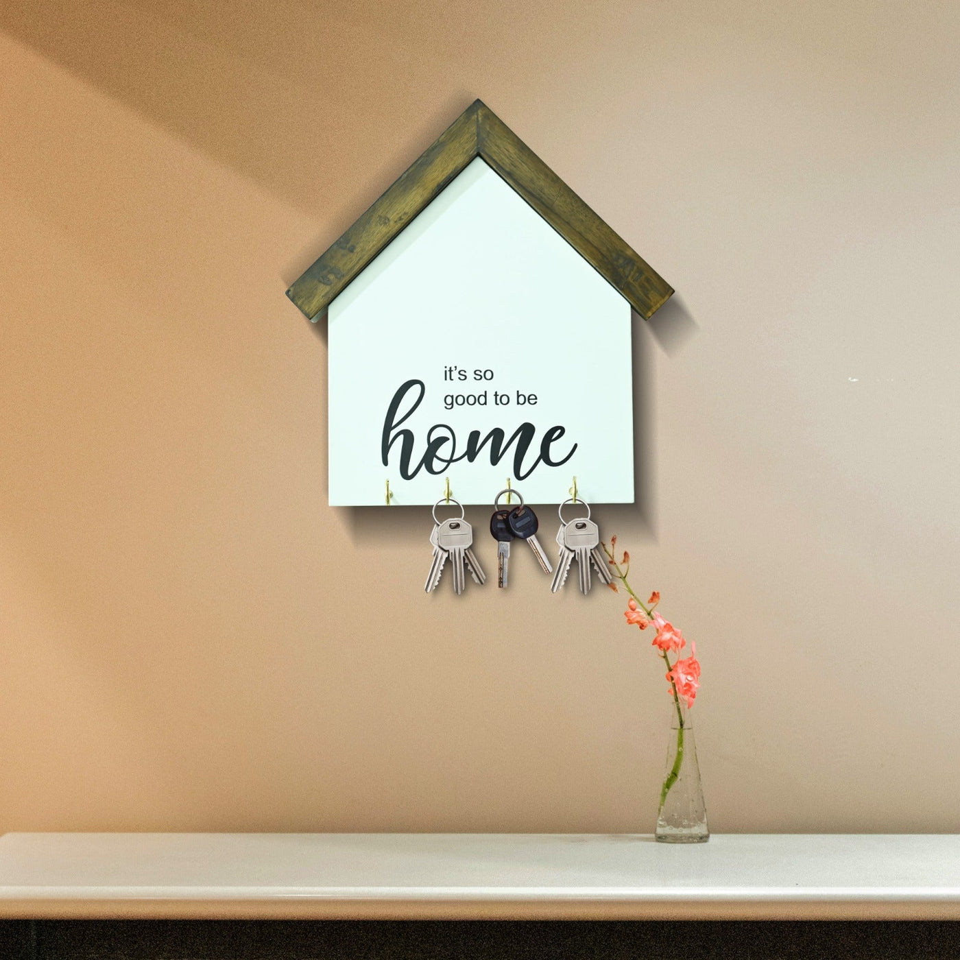 Wooden House Sign Keyhanger