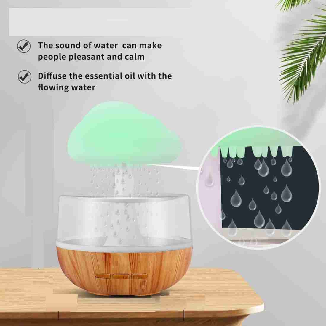 Rain Cloud Humidifier LED Lamp With Raindrop Sound