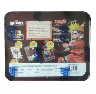 Topps Animax 2024 Official Naruto Collectible Card Game(Booster Tin) (No Cash On Delivery Allowed On This Product) - Prepaid Orders Only