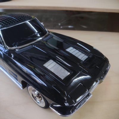 WS - 1969 Music Wireless Car Bluetooth Speaker  With Working Headlights - Black