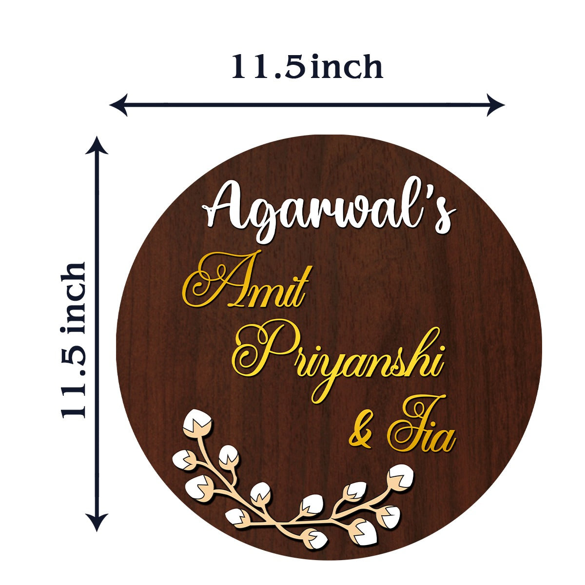 Classic 3D Circular Name Plate