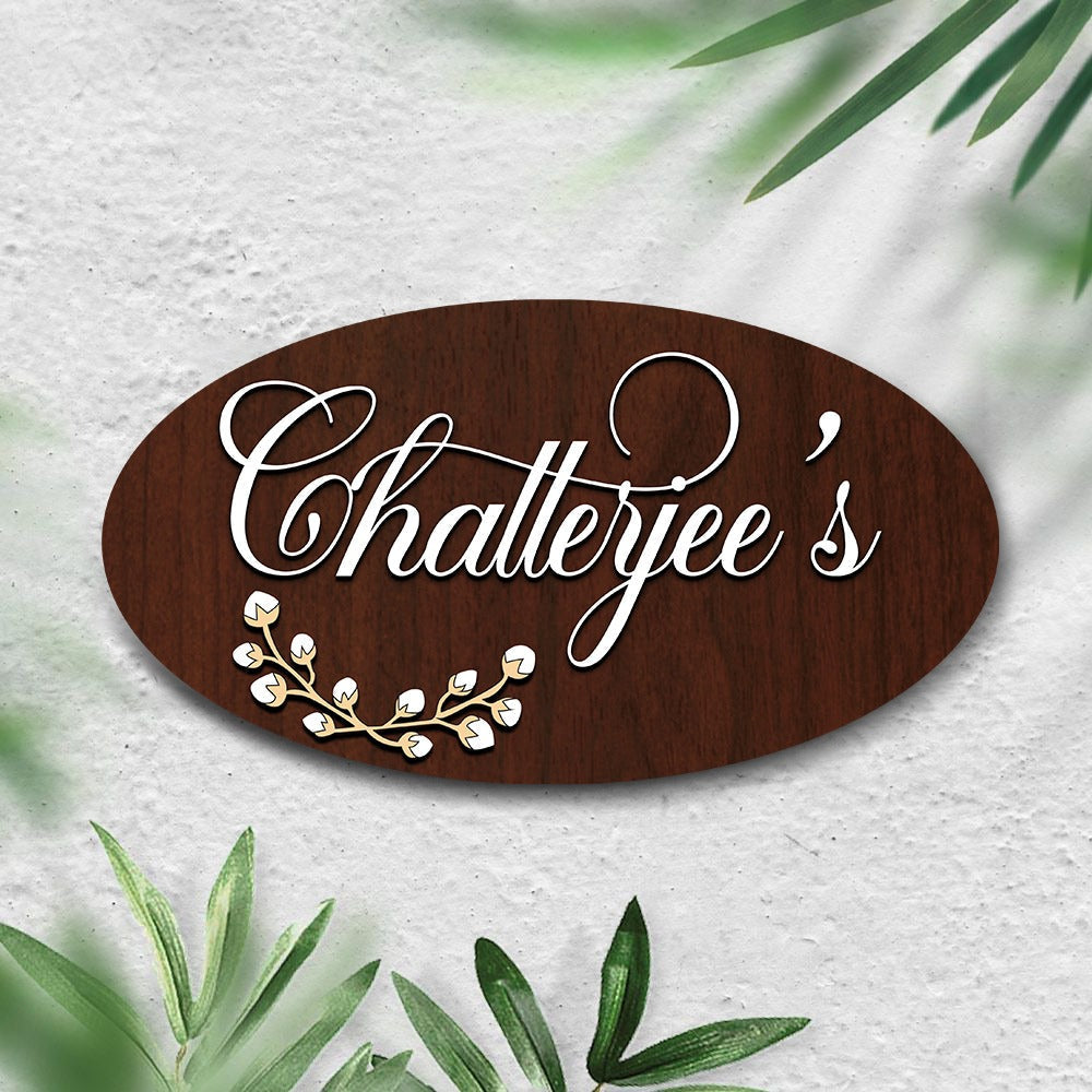 Classic 3D Oval Name Plate