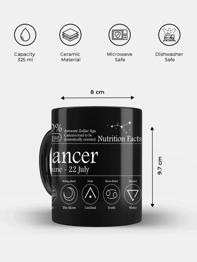 Cancer Nutrition Facts - Ceramic Black Coffee Mug