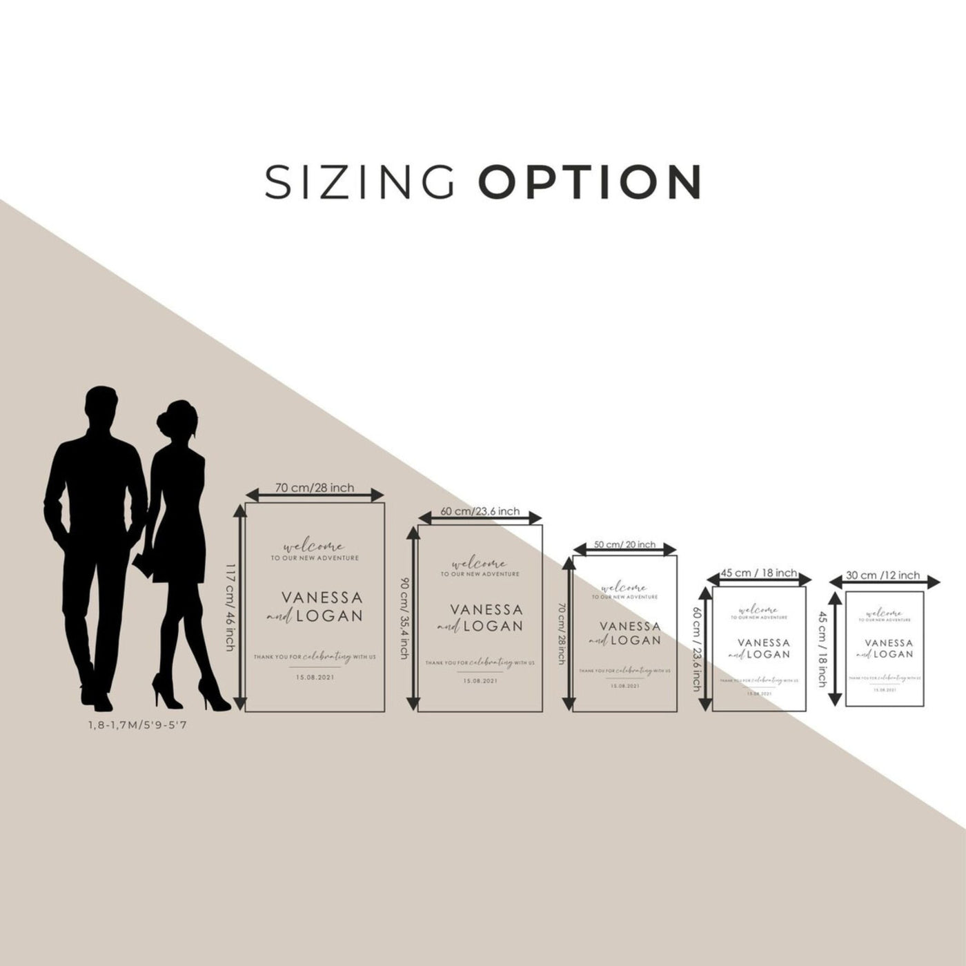 Wedding Sign - ArchWhite Acrylic & Gold Mirror Reception Welcome Decor