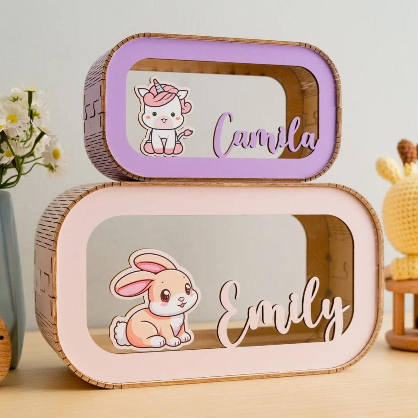 Custom Piggy Bank With Name - Kids Coin Bank Baby Shower Gift