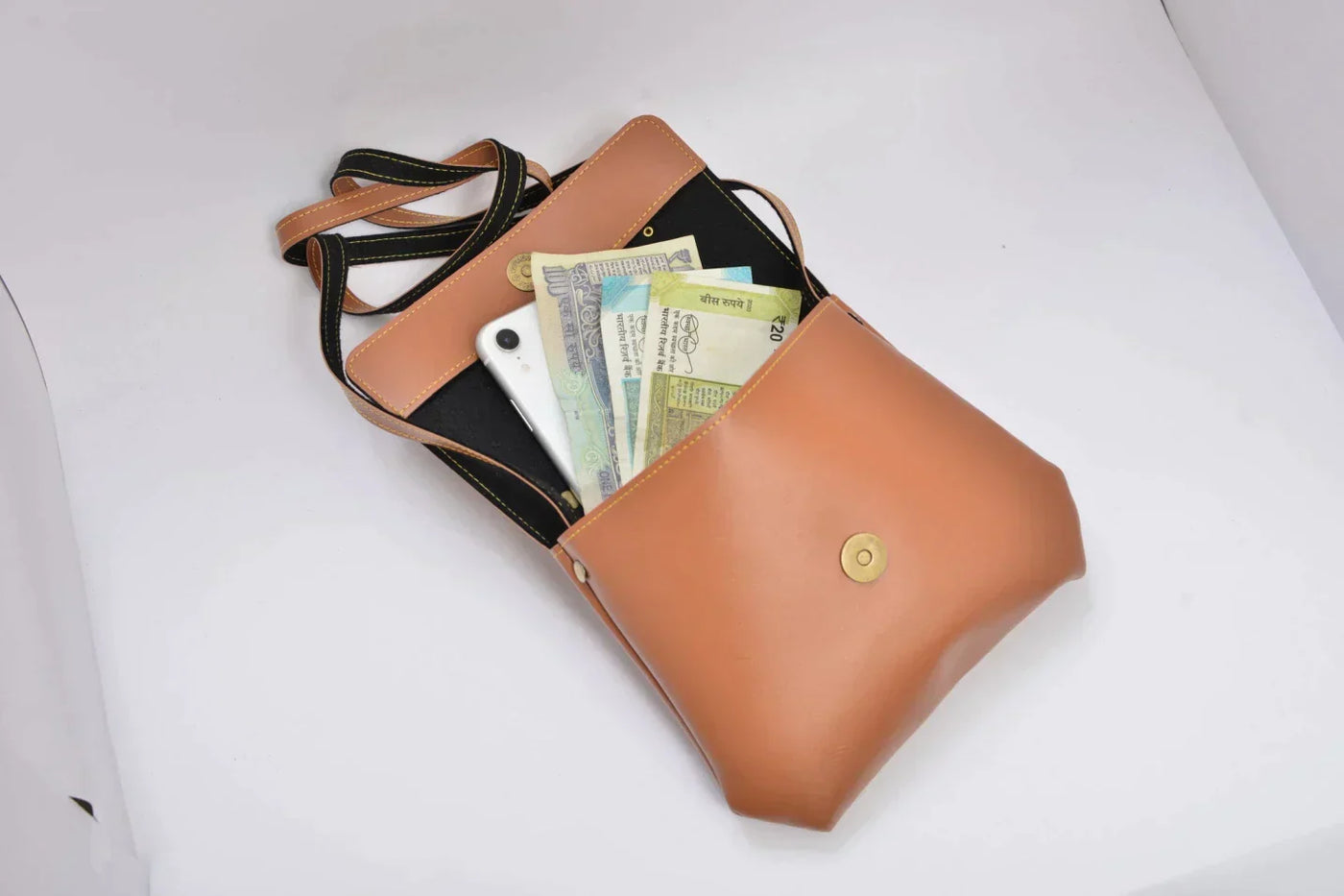 Personalized Mini make up kit + Sling bag - Tan