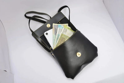 Personalized Mini make up kit + Sling bag - Black